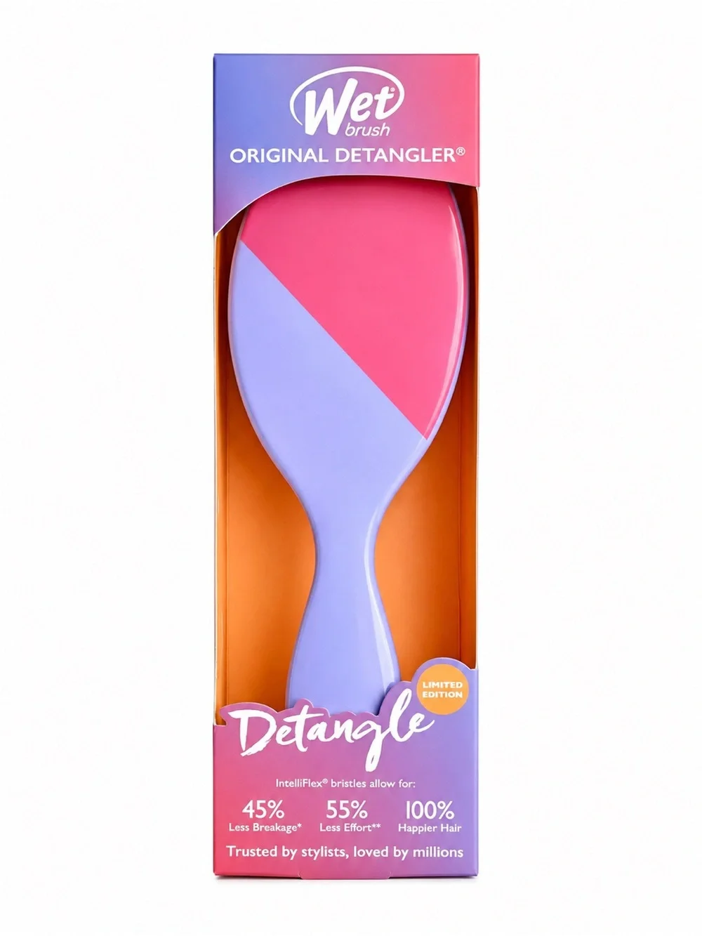 Wet Brush Original Detangler Limited Edition Hair Brush Pink Purple NWT